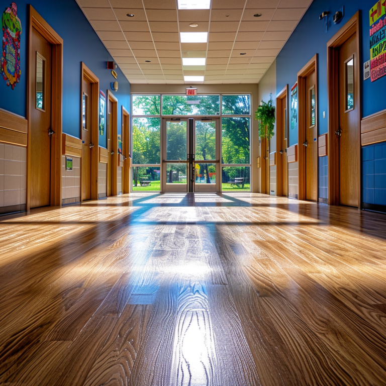 School institutional wooden flooring Hyderabad