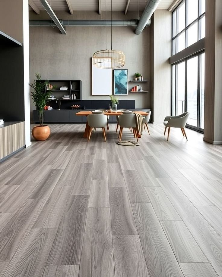 Grey wooden flooring in Hyderabad